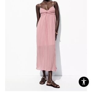 Zara Soft Pink Maxi Dress